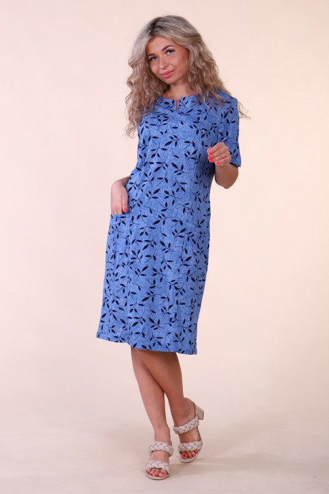 М374 Платье «Мишель»(синий) - 1